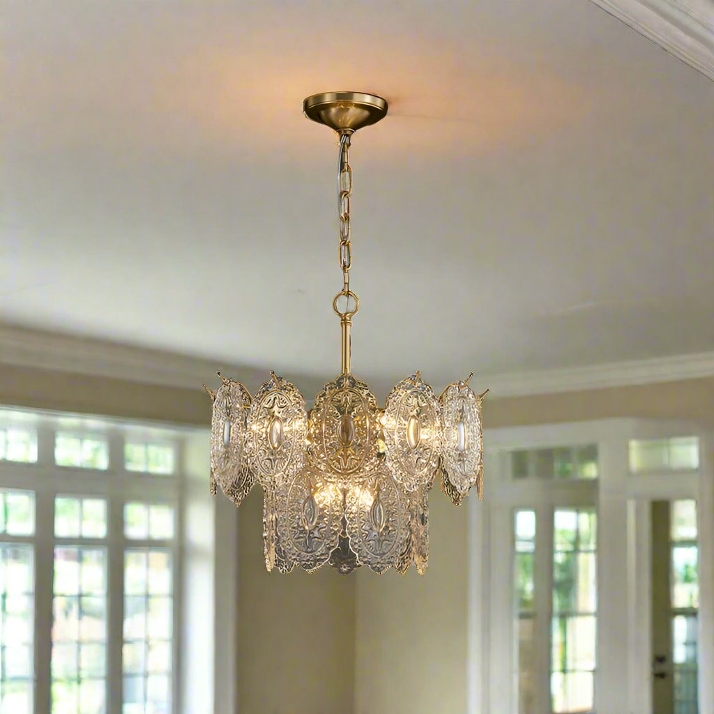 Crystal Chandelier with Sparkling Branch Design