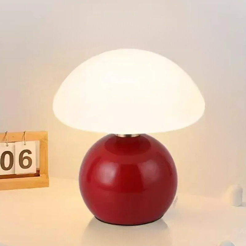 Cream Ceramic Mushroom Table Lamp for a Soft Glow
