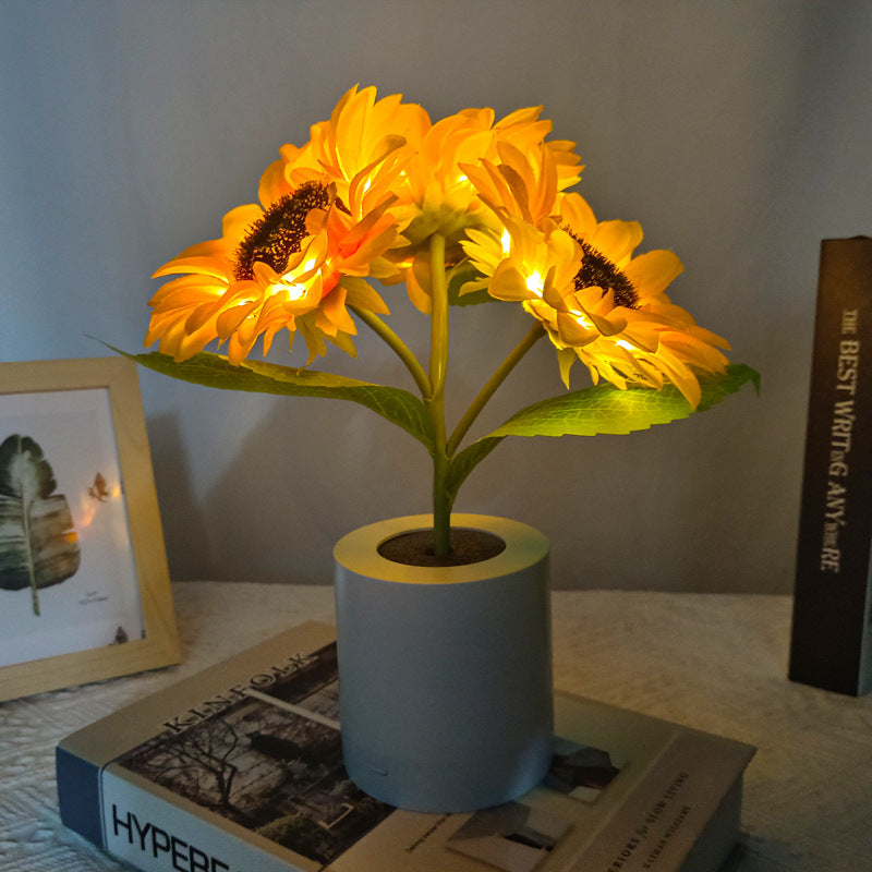 Floral LED Table Lamp for Elegant Interiors