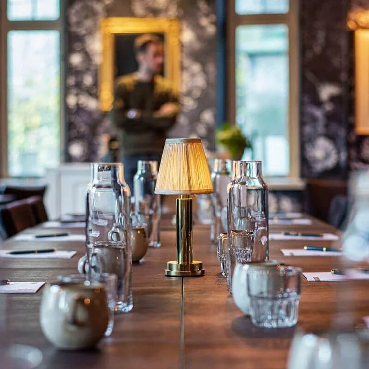 Metallic Wireless Table Lamp for Modern Homes