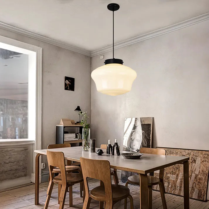 Geometric Pendant Lamp in Matte Glass Finish