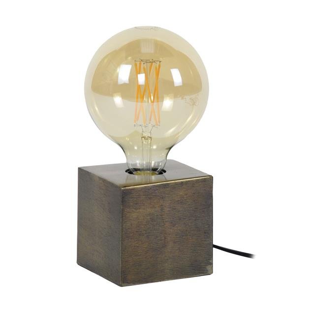 Bronze and Black Industrial Metal Table Lamp