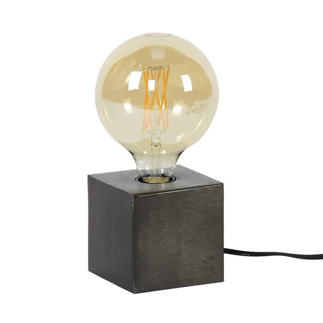 Bronze and Black Industrial Metal Table Lamp