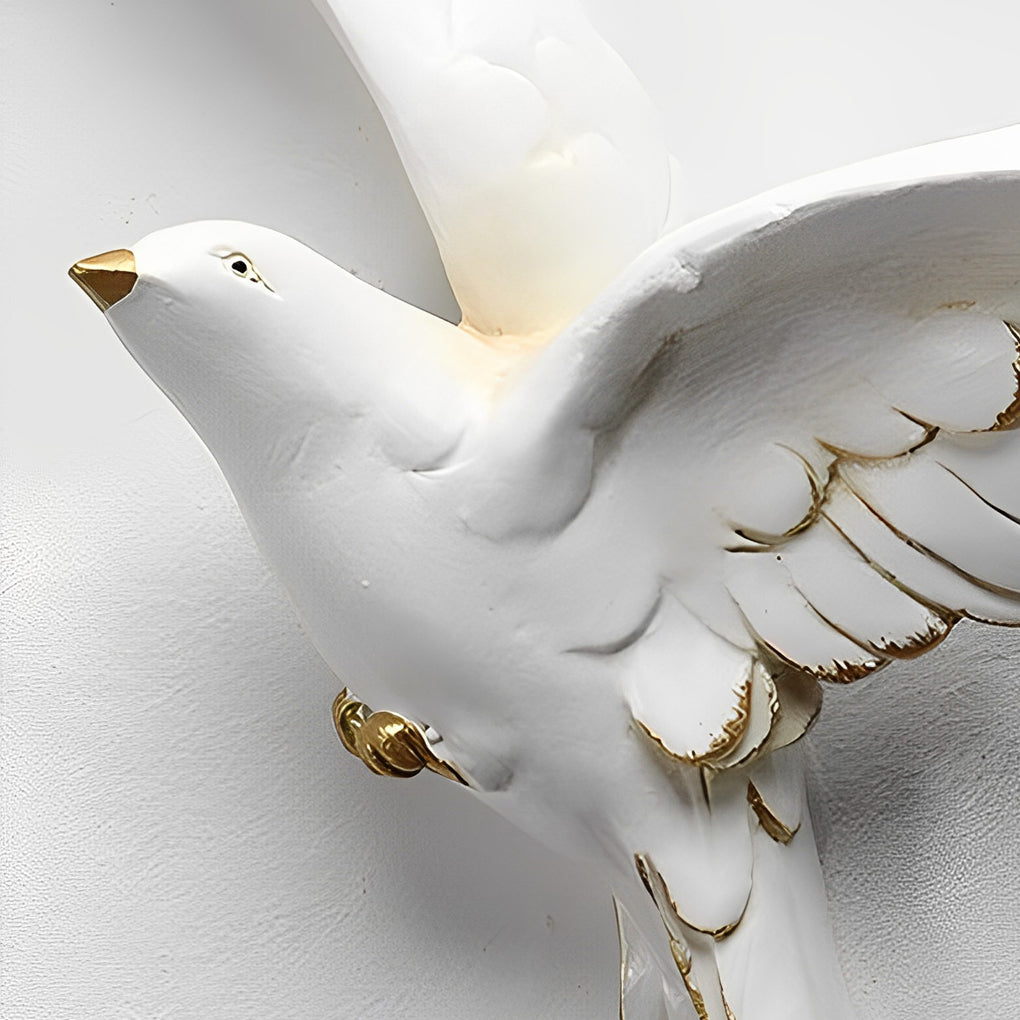 3D Feather Birds Wall Sculpture - Nordic Creative Wall Art