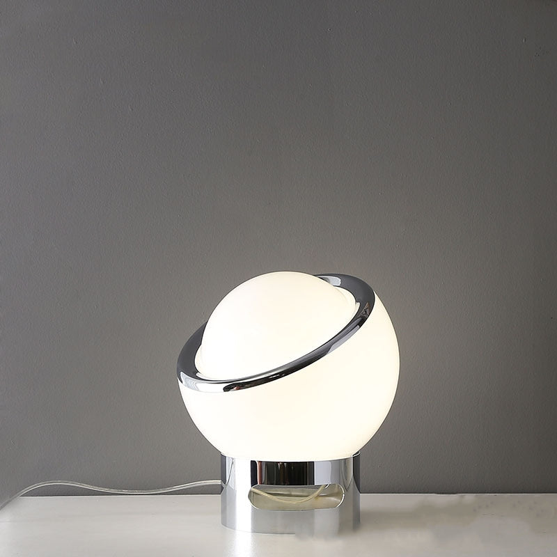 French Bauhaus Table Lamp with Opal Lighting