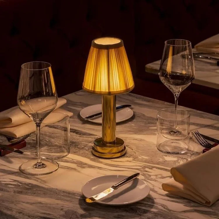 Metallic Wireless Table Lamp for Modern Homes