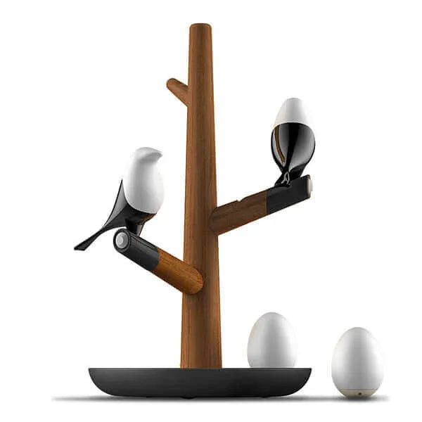 Smart Motion-Sensor Table Lamp with Wooden Design