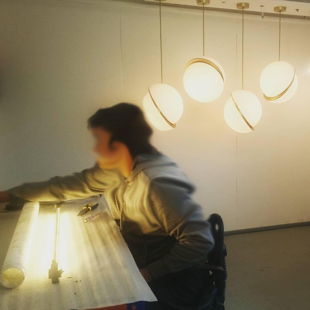 Moon-Shaped Pendant Light for a Modern Touch