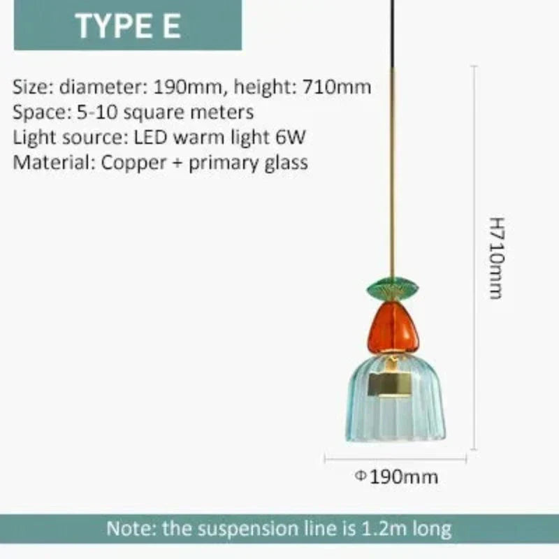 Glass Hanging Lamp for Artistic Ambience