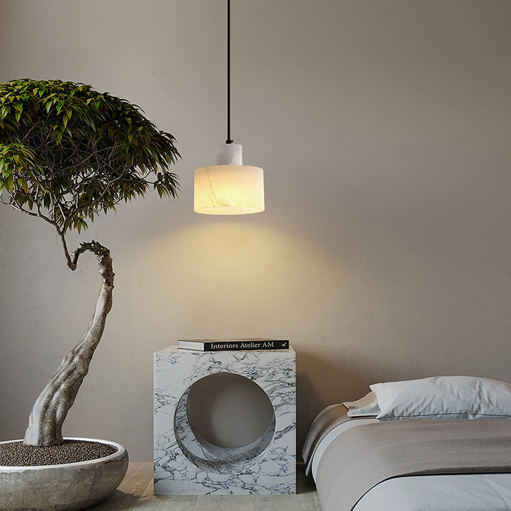 Scandinavian Ceiling Lamp with Marble Finish