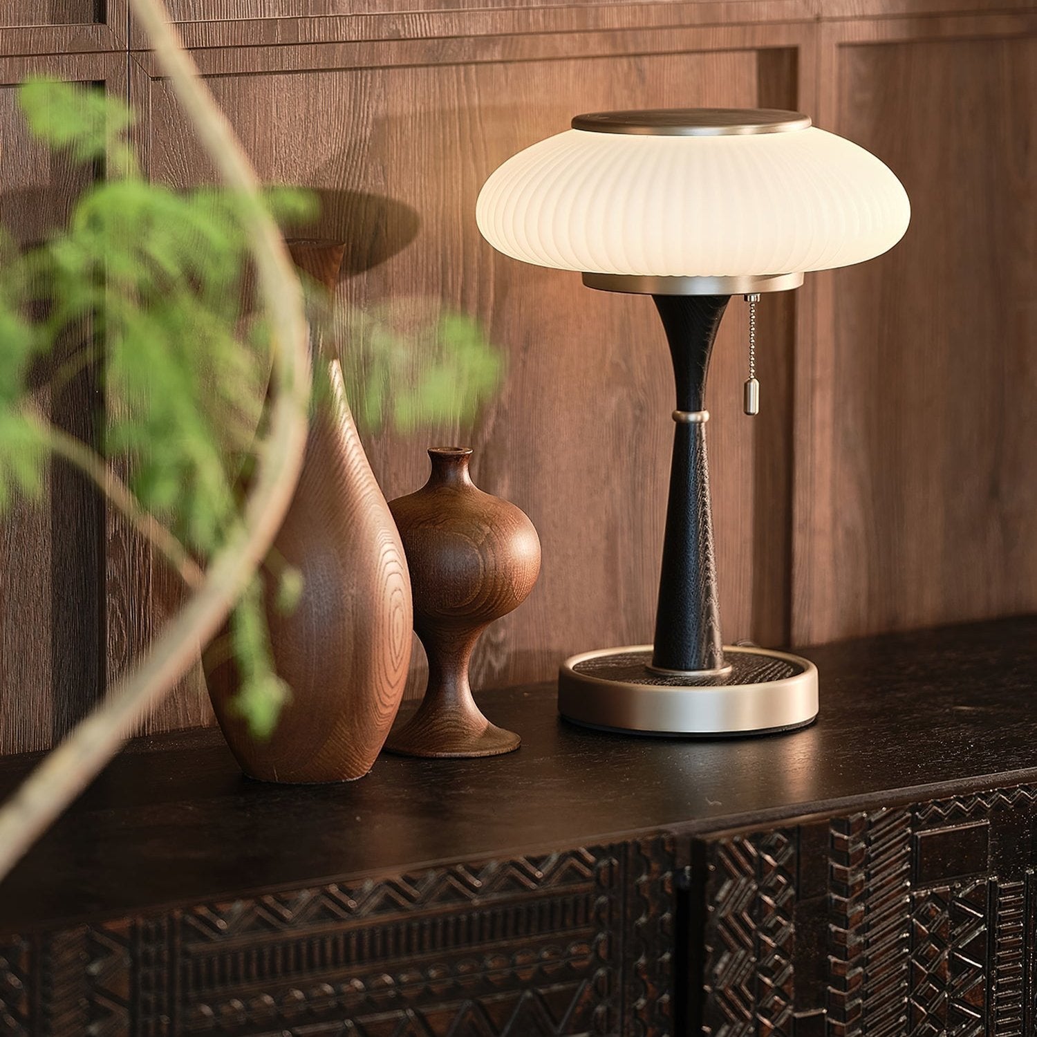 Mushroom Table Lamp for a Natural Cozy Glow