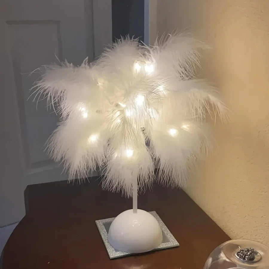 Feather Table Lamp for a Dreamy Ambience