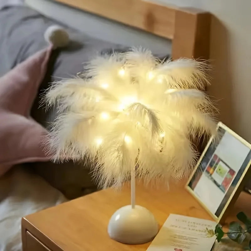 Feather Table Lamp for a Dreamy Ambience
