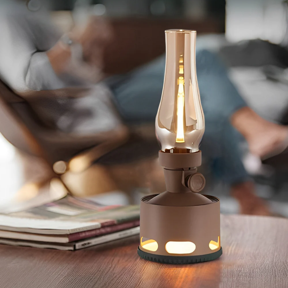 Vintage LED Table Lamp for Warm Retro Ambience