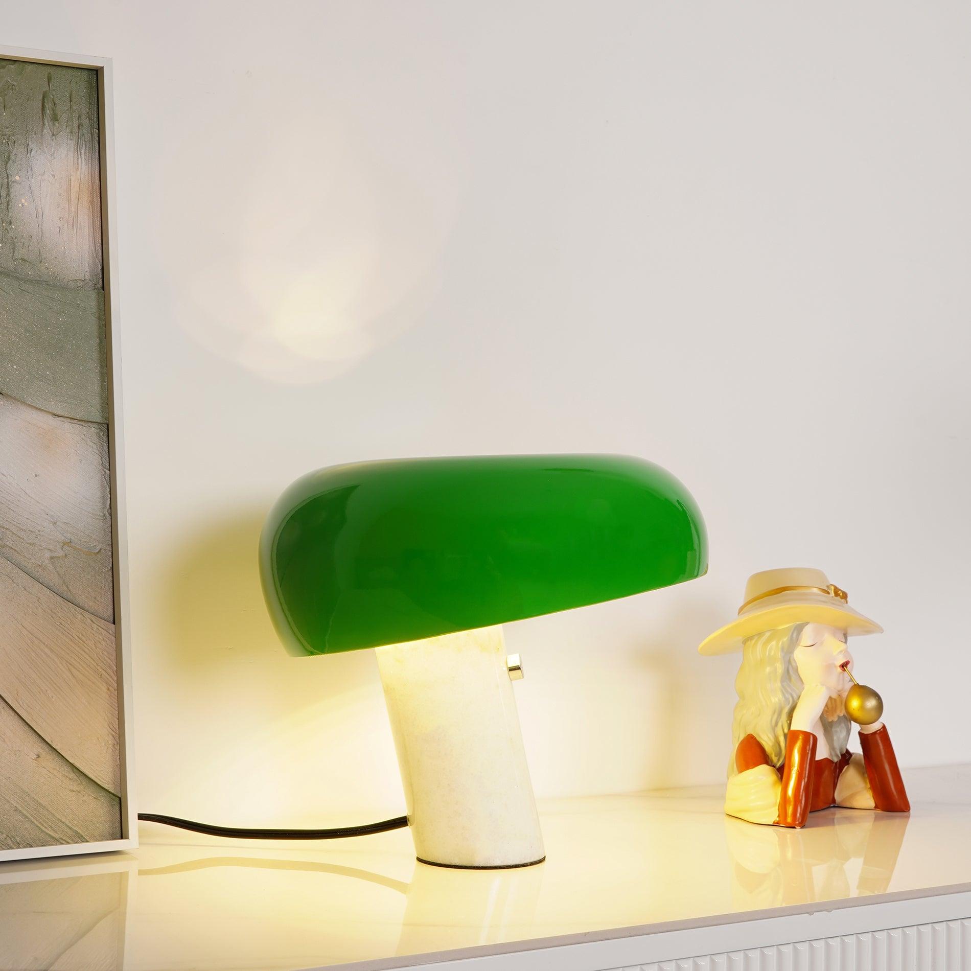 Marble Table Lamp with Warm LED Glow