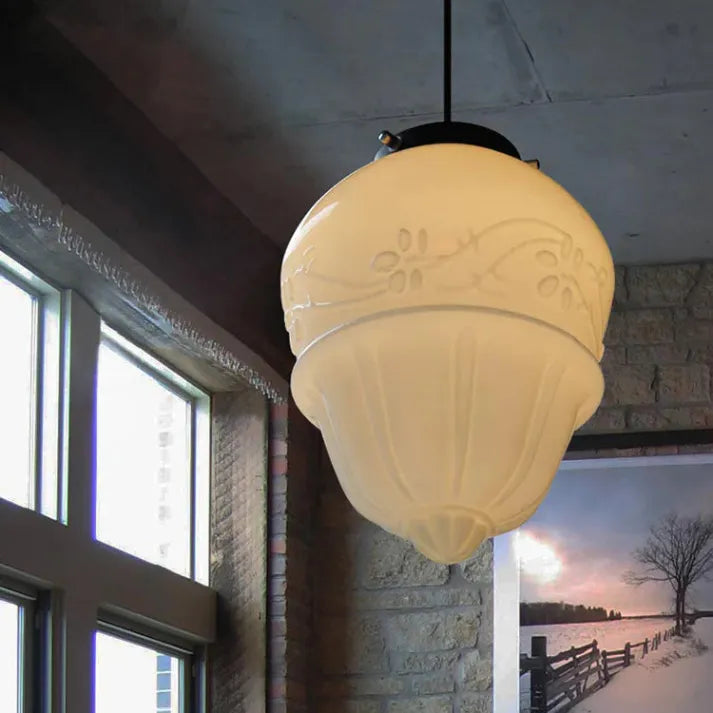 Geometric Pendant Lamp in Matte Glass Finish