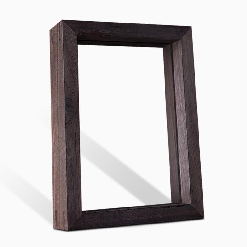 10x15 cm Wall-Mounted Picture Frame - Nut Brown Wood