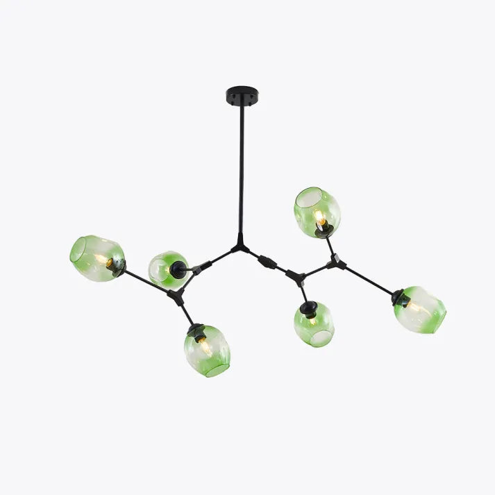 Sputnik Pendant Lamp with Glass Bubble Accents