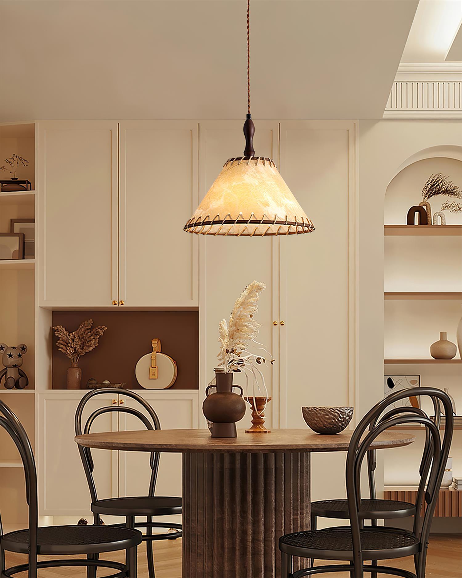 Wooden Pendant Lamp for a Warm Modern Ambience