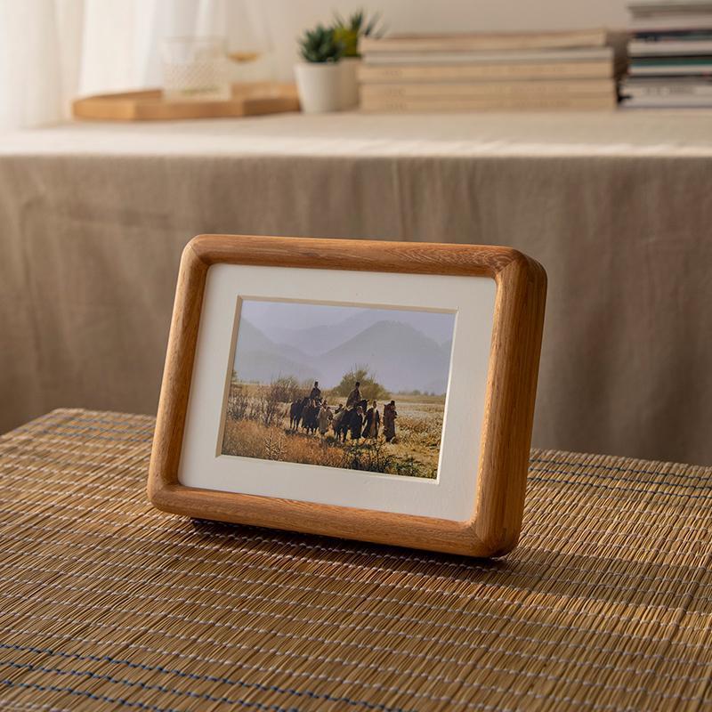 10x15 cm Wooden Picture Frame - Nut Brown Finish