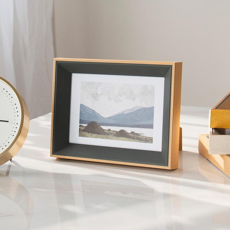 10x15 cm Resin Picture Frame - Yellow, Blue, and Beige