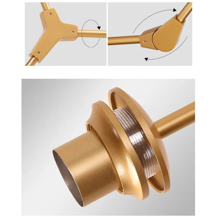 Sputnik Pendant Lamp with Glass Bubble Accents