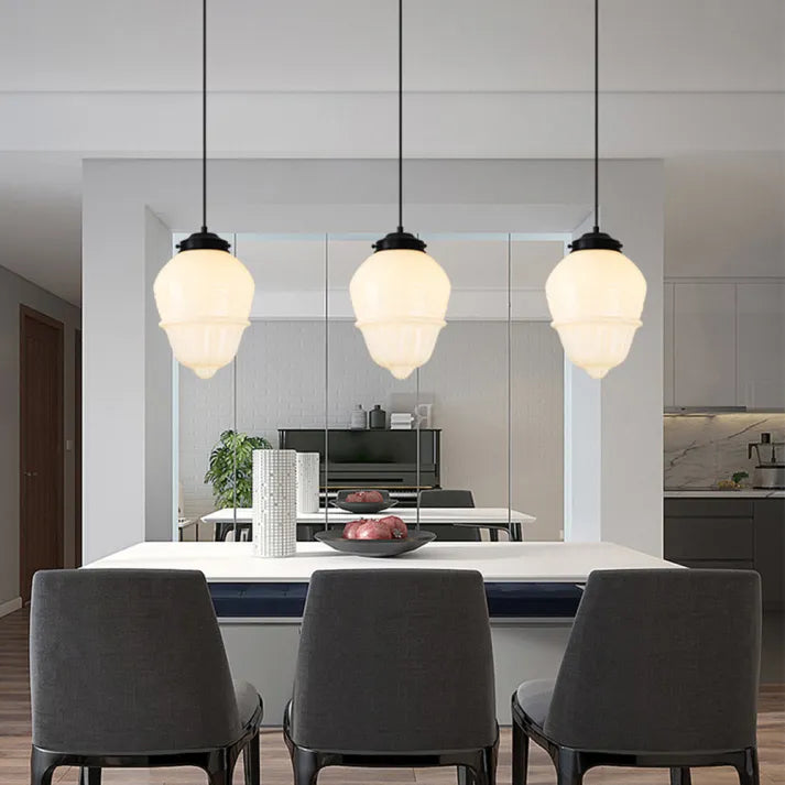 Geometric Pendant Lamp in Matte Glass Finish