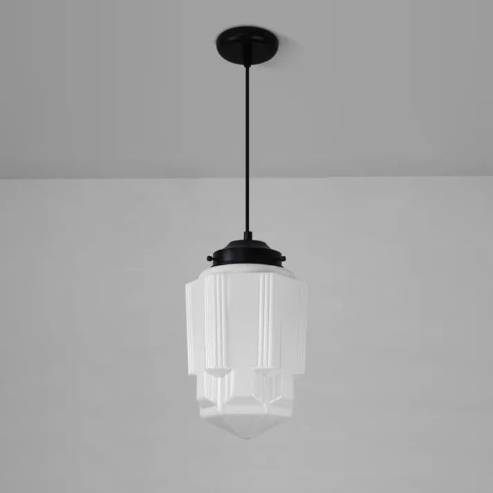 Geometric Pendant Lamp in Matte Glass Finish