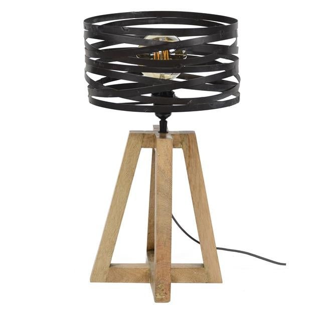 Industrial Wooden Table Lamp for Modern Homes