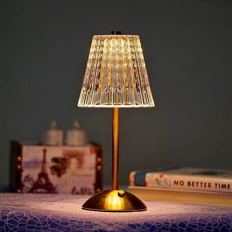 Wireless Crystal Table Lamp for a Luxurious Glow