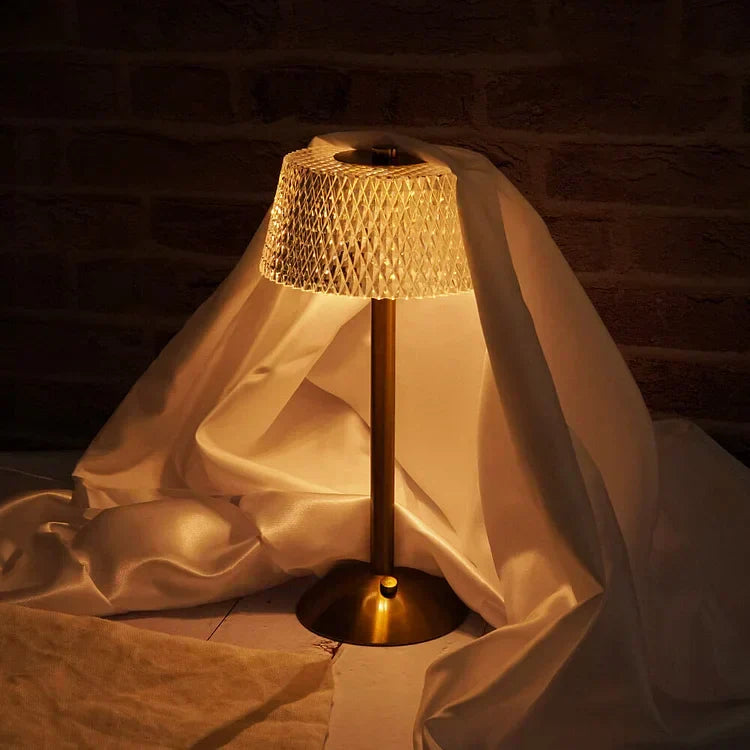 Crystal Wireless Table Lamp with Warm LED Light