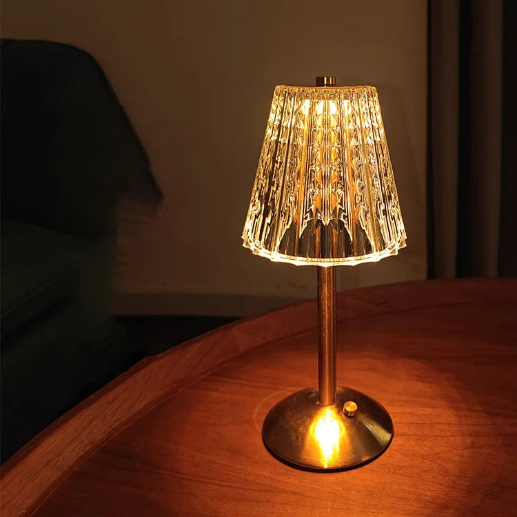 Wireless Crystal Table Lamp for a Luxurious Glow