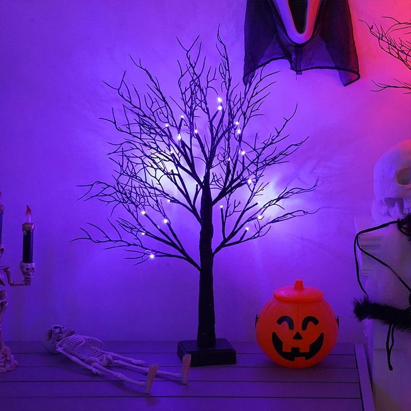 Halloween Pumpkin Tree Lamp for Autumn Decor