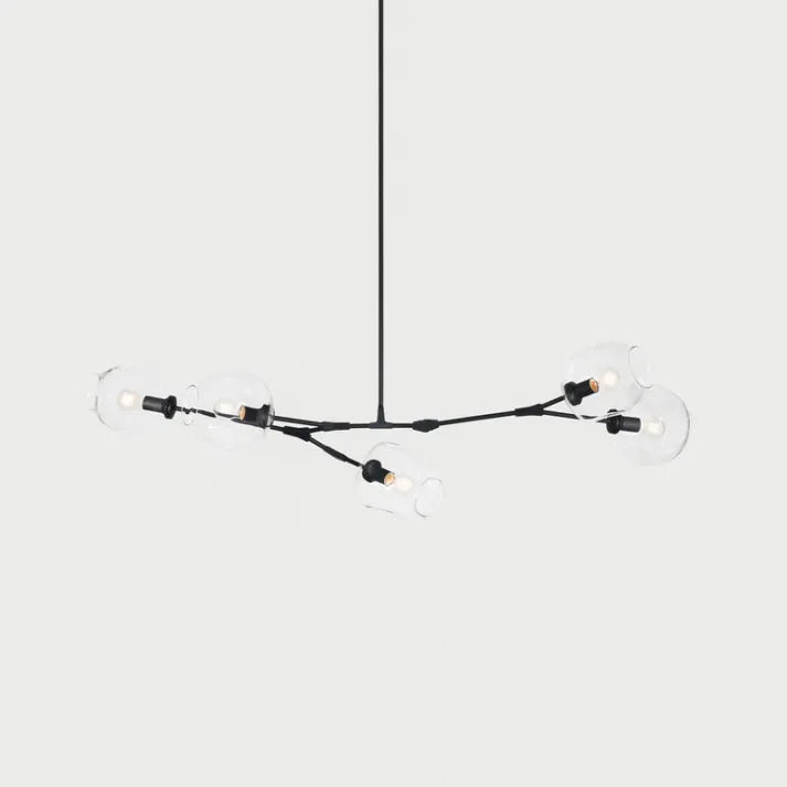 Sputnik Pendant Lamp with Glass Bubble Accents