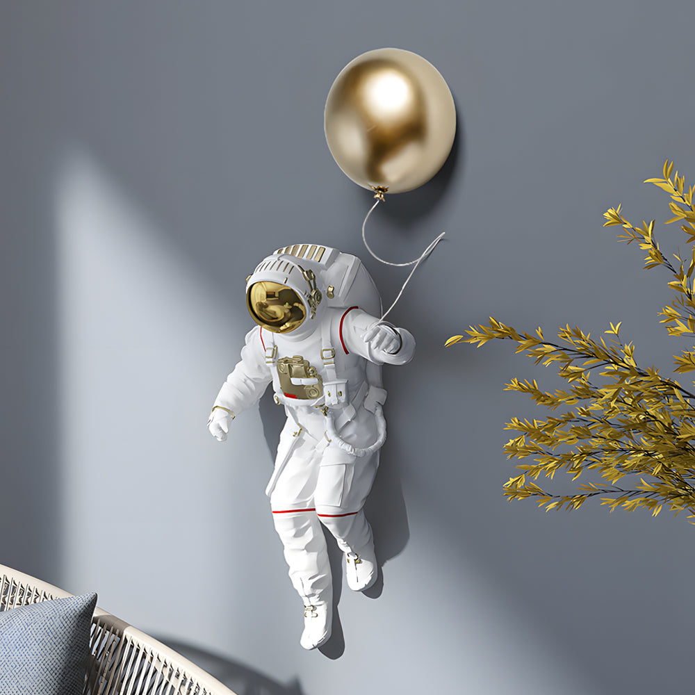 Astronaut and Planet Resin Wall Art Decor