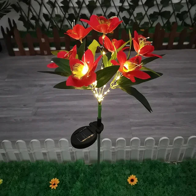 7-Head Solar Outdoor Lamp for Pathway Lighting