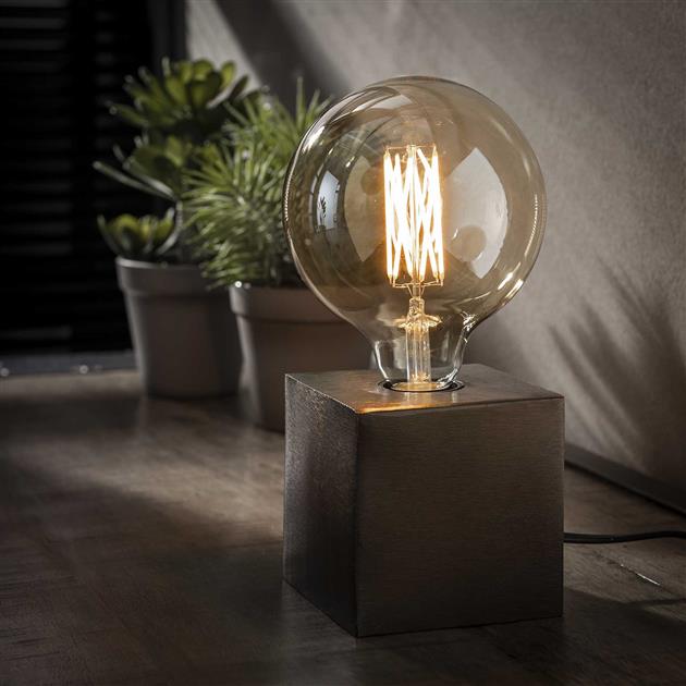 Bronze and Black Industrial Metal Table Lamp