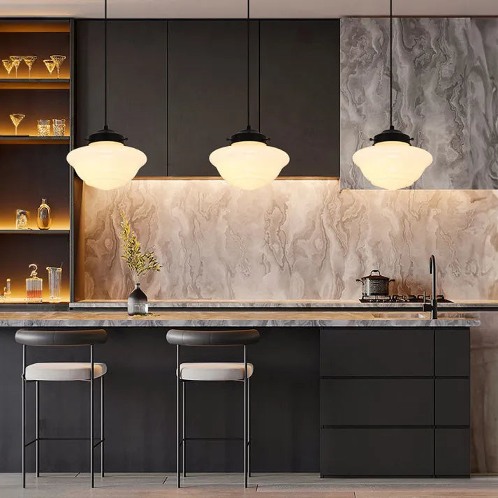 Geometric Pendant Lamp in Matte Glass Finish