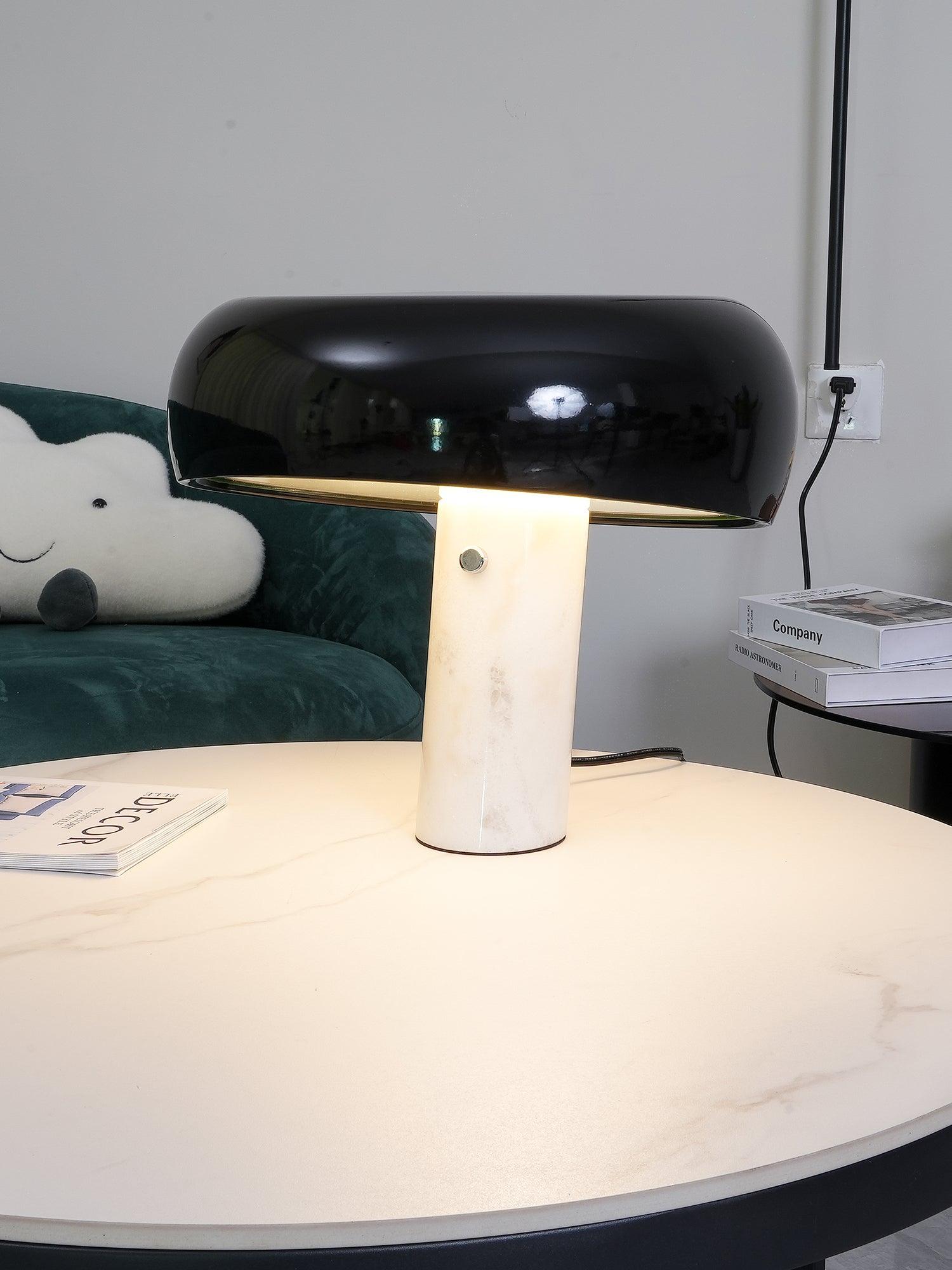 Marble Table Lamp with Warm LED Glow