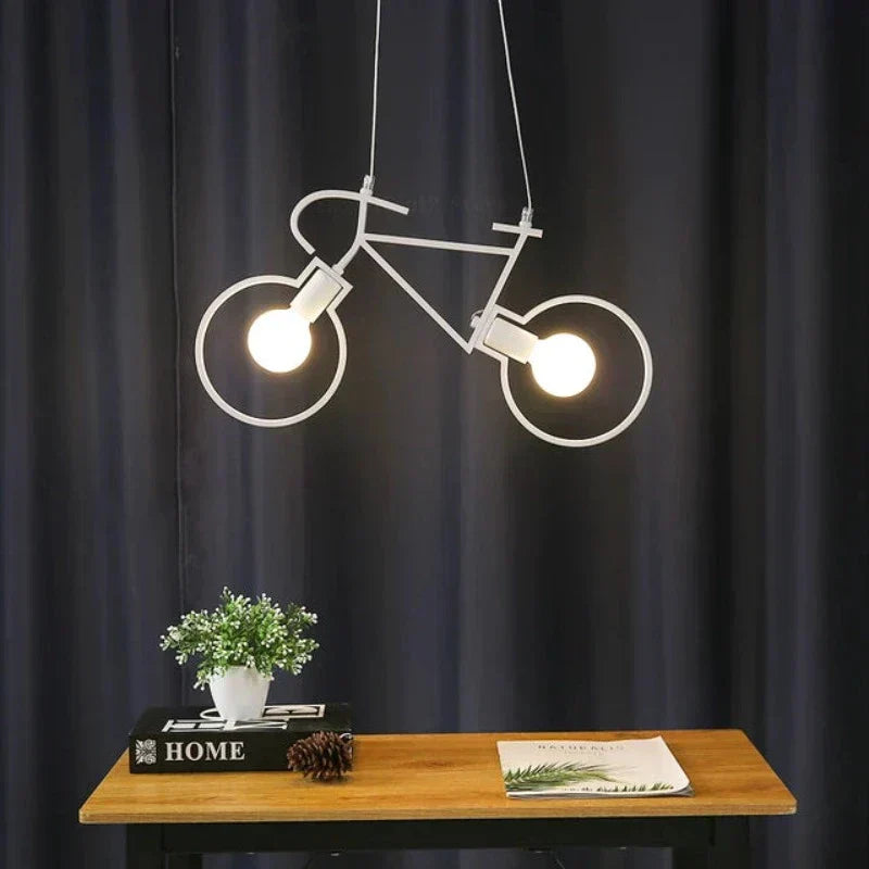 Bicycle-Inspired LED Ceiling Lamp