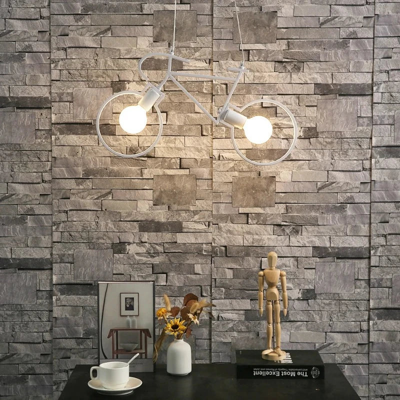 Bicycle-Inspired LED Ceiling Lamp