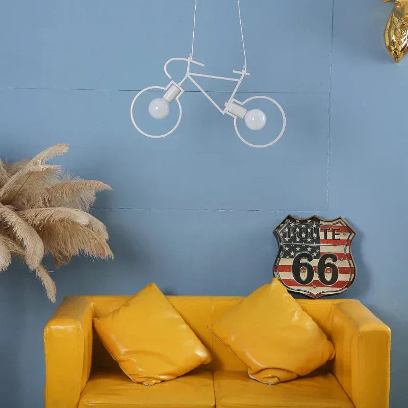 Bicycle-Inspired LED Ceiling Lamp