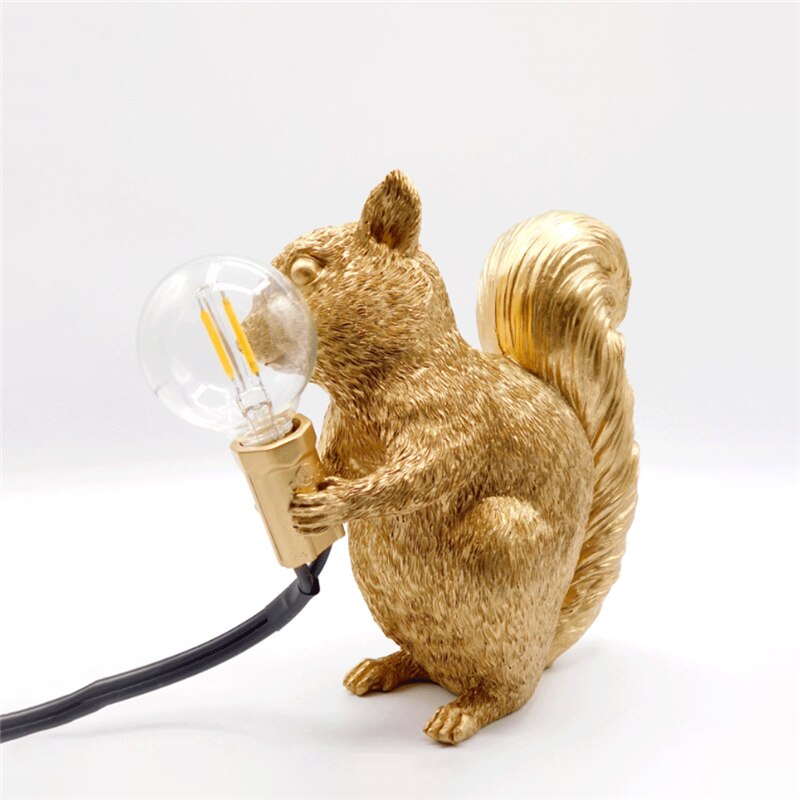 Squirrel-Shaped Table Lamp for a Playful Touch