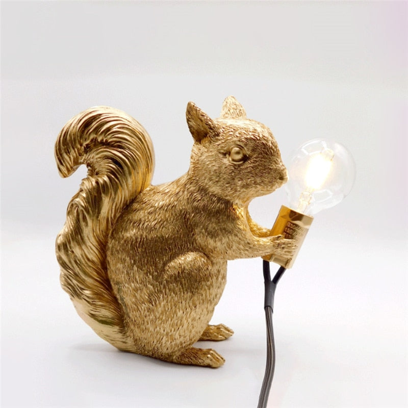 Squirrel-Shaped Table Lamp for a Playful Touch