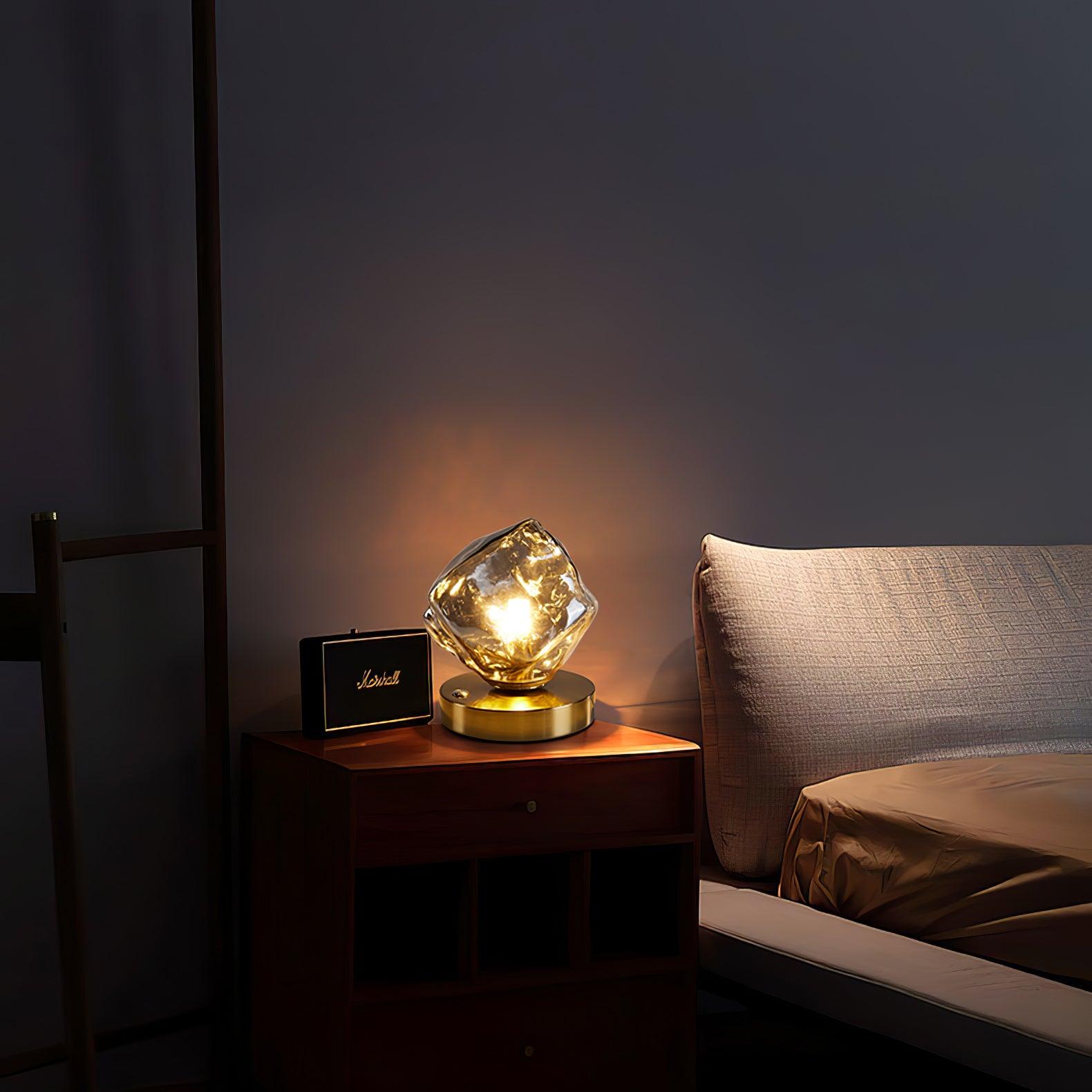 Frosted Glass Motion-Sensor Table Lamp