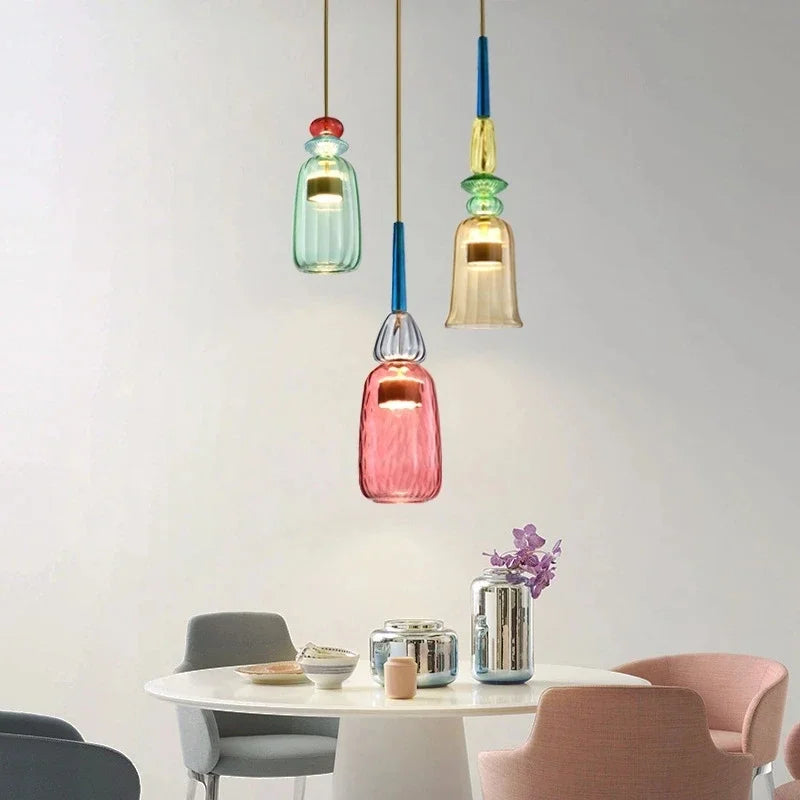 Glass Hanging Lamp for Artistic Ambience
