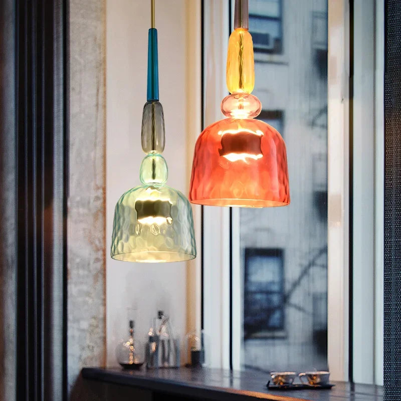 Glass Hanging Lamp for Artistic Ambience