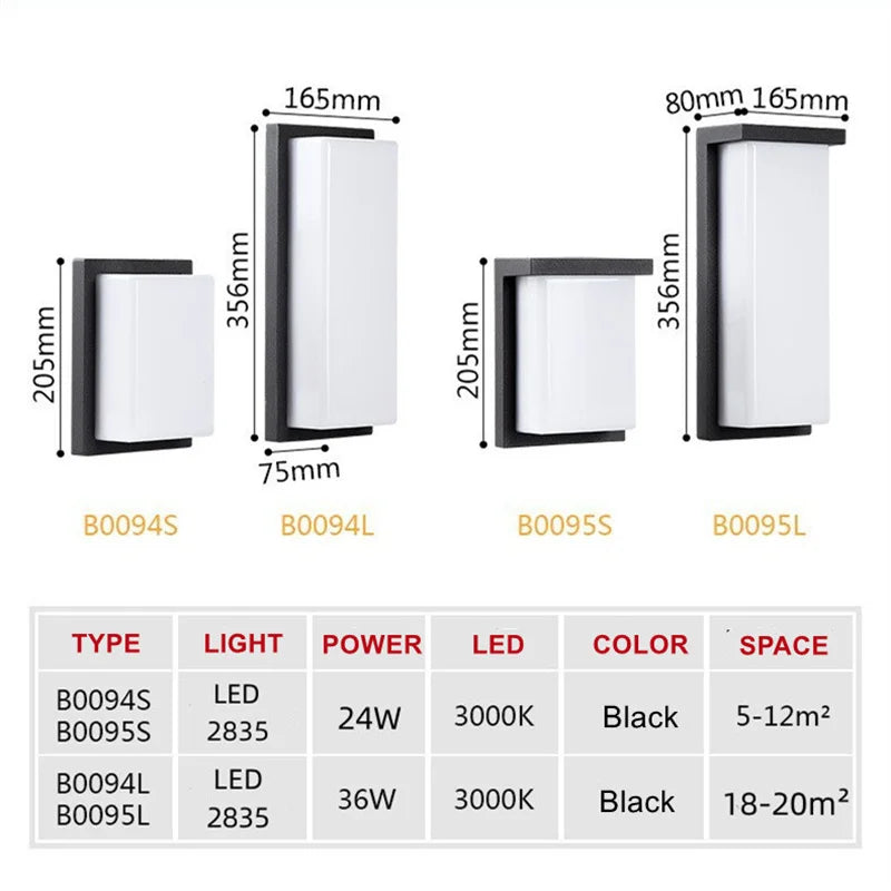 Modern LED Outdoor Wall Lights