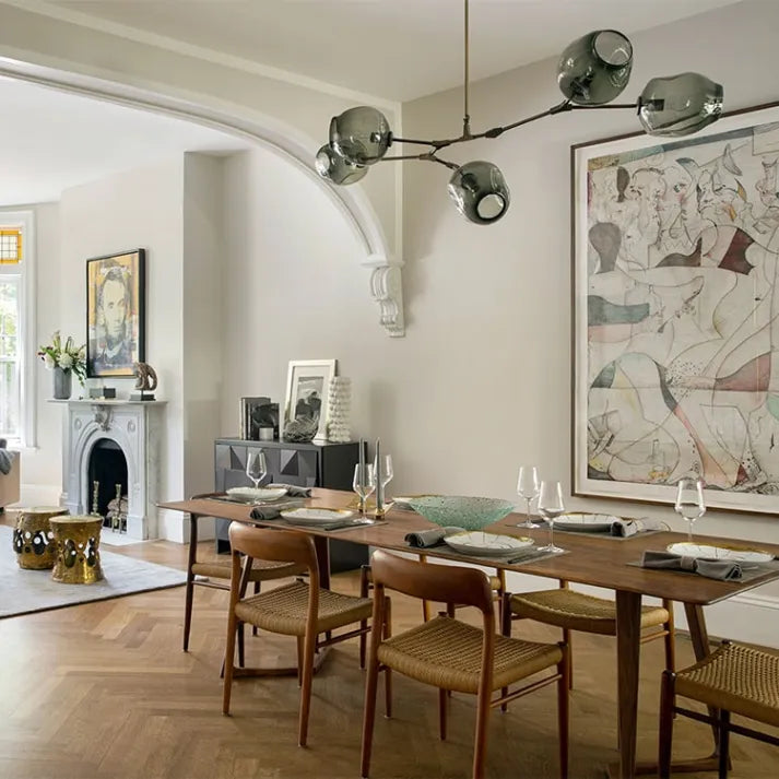 Sputnik Pendant Lamp with Glass Bubble Accents