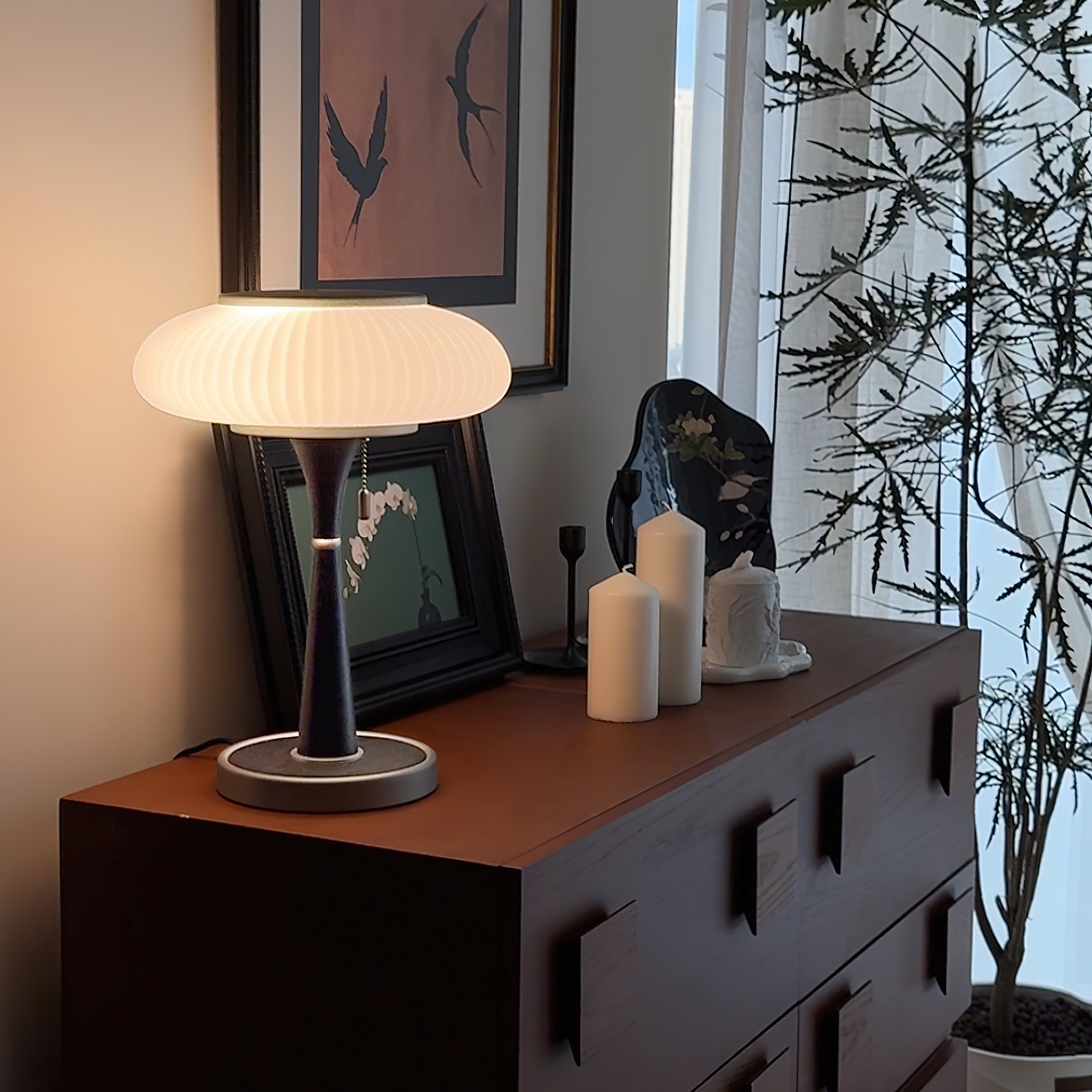Mushroom Table Lamp for a Natural Cozy Glow